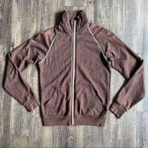 American Apparel Unisex Track Jacket, Brown, S
